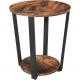 Round End Table Side Table NightStand 2 Tiers for Couch Sofa Bed Living Room