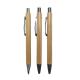 Plastic Custom LOGO Recycled Bamboo Ball Pen Wood Ballpoint Pen Writing Width 0.5 mm