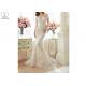 Sweetheart Mermaid Bridal Gowns / Fishtail Bridal Dress Perspective Sleeves Back
