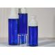 Blue Color Thick Wall Eye Serum Plastic Bottle With Lotion Pump 30ml 50ml