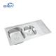 CH10050D Topmount Kitchen Sink Large and Small Double Bowl Stainless Steel Press Kitchen Sinks