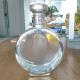 Clear Glass Custom Electroplated Gold Gin Champagne Liquor Vodka Bottle With Cork Cap