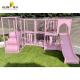 Slides Trampoline Park Soft Play Forest Kids Outdoor Pastel Pink For Sale