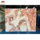 Backlit Red Onyx Marble Stone Book Matched Slab for Transparent Marble Table Pattern