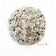 OEM Alloy Silver Crystal Pave Ball Beads Necklace / Bracelets Jewelry Making