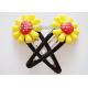 Fashion hair accessories customized metal flower hairpin for birthday wedding promotional gifts