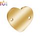 2 Hole Heart Shape 1mm 304 Stainless Steel Blank Stamping Tag