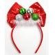 Portable Girls Holiday Hair Accessories , Party Christmas Bow Headband