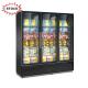 Electric Heating Glass Door Supermarket Upright Display Freezer For Ice Cream And Frozen Food