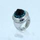Fashion 316L Stainless Steel Casting Clay CZ Stones Ring LRX384