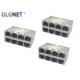 4 Channels 10G RJ45 Connector 2x4 Stacked Modular Jack 60W POE ISO9001 Apporval
