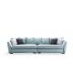 4 Seater Latest Living Room Design Modern Fabric Linen Long Sofa