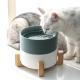 Rounded Marble Ceramic Pet Bowl With Elevated Stand Japan Style Printed