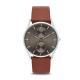 Grey sunray face stainless steel back water resistant watch for men