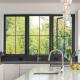 Modern casement window Popular Customized Size livingroom Aluminum turn and tilt casement Windows