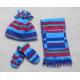 2017 Yiwu Fashion High Quality Winter Knitted Girls Scarf Beanie Hat gloves Set