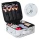 Zippered Women Travel Make Up Case With Adjustable Dividers