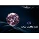 Pink Round Enhanced Moissanite Loose Stones High Heat Conductance
