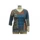 Stone Patterned Ladies Casual T Shirts Dressy Womens Tops 200gsm Fabric Weght
