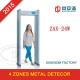 Silver Grey Body Scanner Metal Detector Door Frame , Airport Metal Detectors 4 Zones