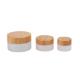 10ml 30ml 50ml 100ml 150ml 200ml 250ml Frosted Glass Cream Jar With Bamboo Lid