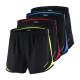 2 In 1 Boy Mens Running Shorts Black Color Personalised Polyester Material