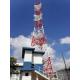 Hot Dip Galvanized 4 Legged Tower Lattice Microwave Communication 20m High