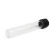 115 120 Mm Black Childproof Glass Pre Roll Tube With Screw Cap