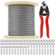 1/8" Stainless Steel Wire Spool With Cutter,328FT Aircraft Cable 7X7 Strands