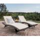 Aluminium PE Rattan beach chair All weather Outdoor Garden Patio leisure Lounge chaise chair