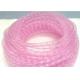 Clear Pink Cable Mesh Sleeve , Protective Mesh Sleeving PET Material