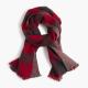 50cm Black / Red Cashmere Winter Knitted Scarf Protecting Head / Keeping Warm