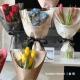 Hot Stamping Transparent Valentine's Day Floral Flower Wrapping Paper in Many Colors
