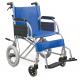 Blue Aluminum Manual Wheelchair For Disabled Person 46cm United Brake
