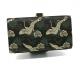 Embroidered Fabric Evening Clutch Handbag Crane Pattern For Women ODM