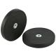 Neodymium Round Magnet D22x6mm with M4 Flat Female Thread Gripper and Rubber Surface