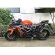 Digital Speedmeter Orange Black Street Sport Motorcycles Mufler Stainless Steel Muffler