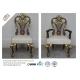 Hardwood French Provincial Armchair Fabric Upholstered Side Chair