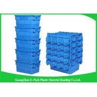 Packaging  Logistic Big Plastic Containers , Distribution Tote With Hinged Lid Rentable Moving