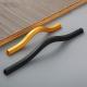 192mm Aluminum Alloy Furniture Wave Shape Handles Gold Black For Drawer