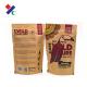 Doypack Brown Kraft Paper Stand Up Bags Gravure Printing With Zipper