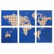 30x30x0.5cm Cork Push Pin World Map Travel Map Antiwear Odorless