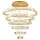 Multilayer High End Foyer Large Lobby Chandeliers Vertical Ring Pendant Light Rustproof