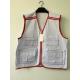 vest, mens vest, waistcoat 011W in T/C 65/35 fabric, white color, fishing vest, casual vest