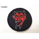 Custom Devil Logo Round Merrow border Clothing Embroidery Patches