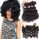 Brazilian Bouncy Curly Hair Bundles Human Hair Weave Remy Hair Extensions Natural Color