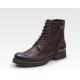 Normal Size Mens Brown Chelsea Boots Full Grain Leather High Top Casual Shoes