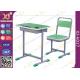 Height Adjustable Wooden Top Student Table And Chair Set With Book Hook