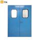 Bule Color Powder Coated FD30 Fire Door/ Fire Resistant Steel Doors With Round Glass