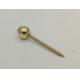 Round Ball Coffin Accessories Zamak Materail Screw ZD05B In Gold Plating